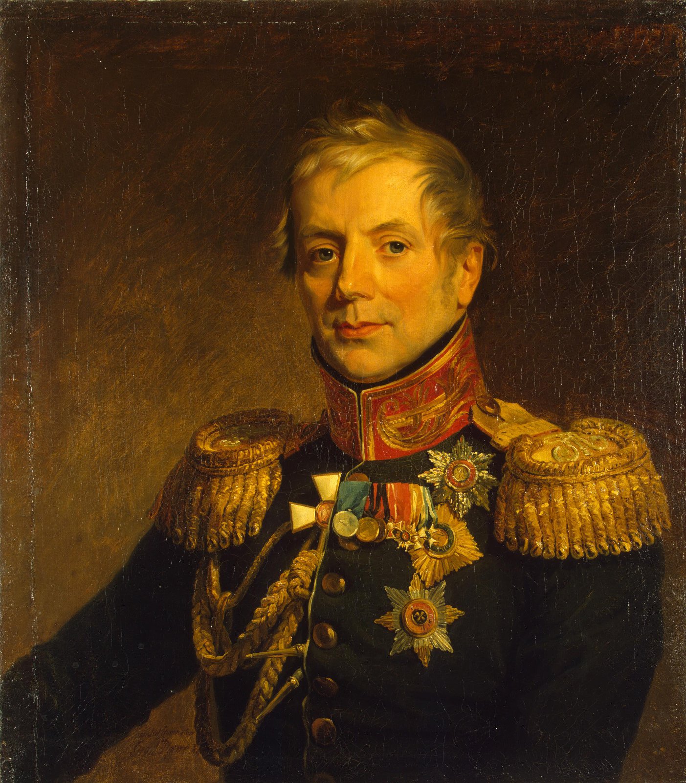 Джордж Доу. Портрет Петра Петровича Коновницына, не позднее 1825 года. Государственный Эрмитаж, ГЭ-7844.