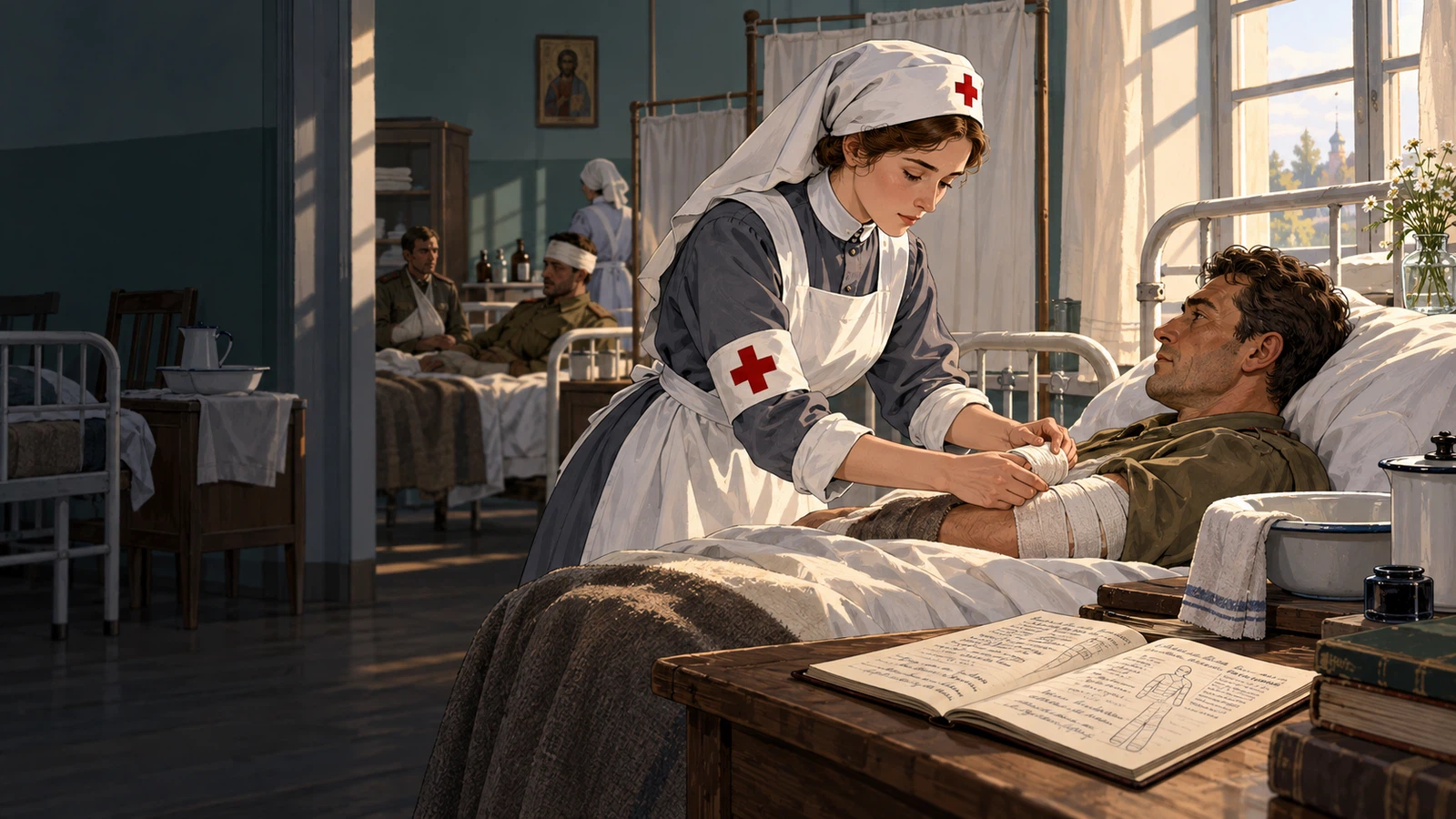 Иллюстрация к истории «Римма училась, уже работая в госпитале», 20 сентября 1914 года