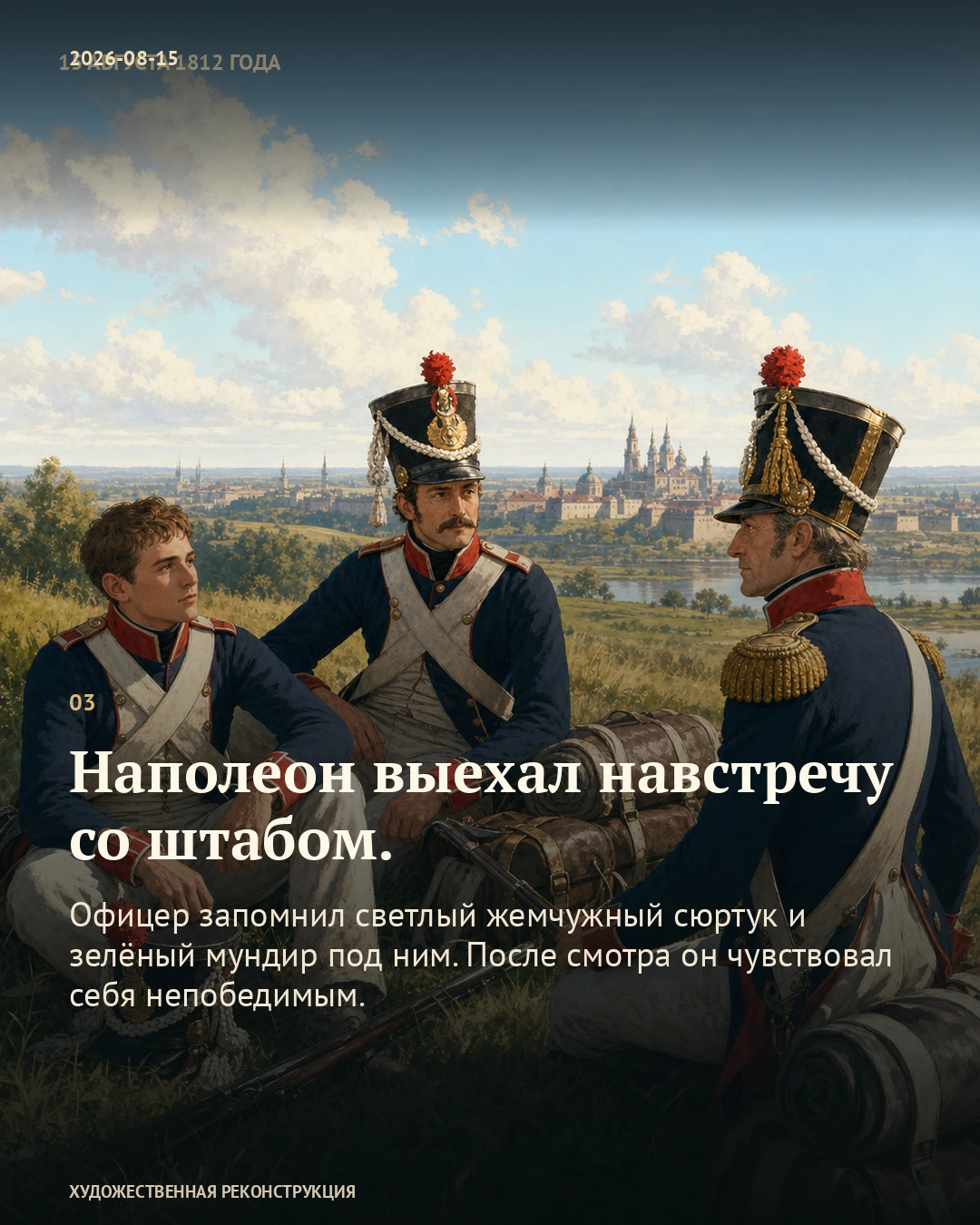 Иллюстрация к истории «После смотра — проверить оружие», 15 августа 1812 года (3 августа по старому стилю)