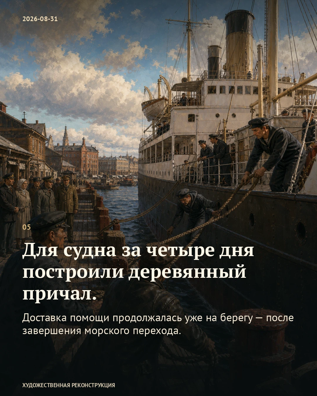 Иллюстрация к истории «Конвой дошёл. Причал пришлось достраивать», 31 августа 1941 года