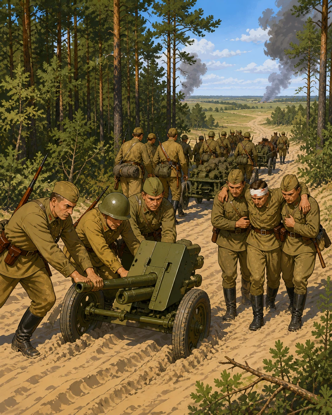 Рисованная историческая карта выпуска