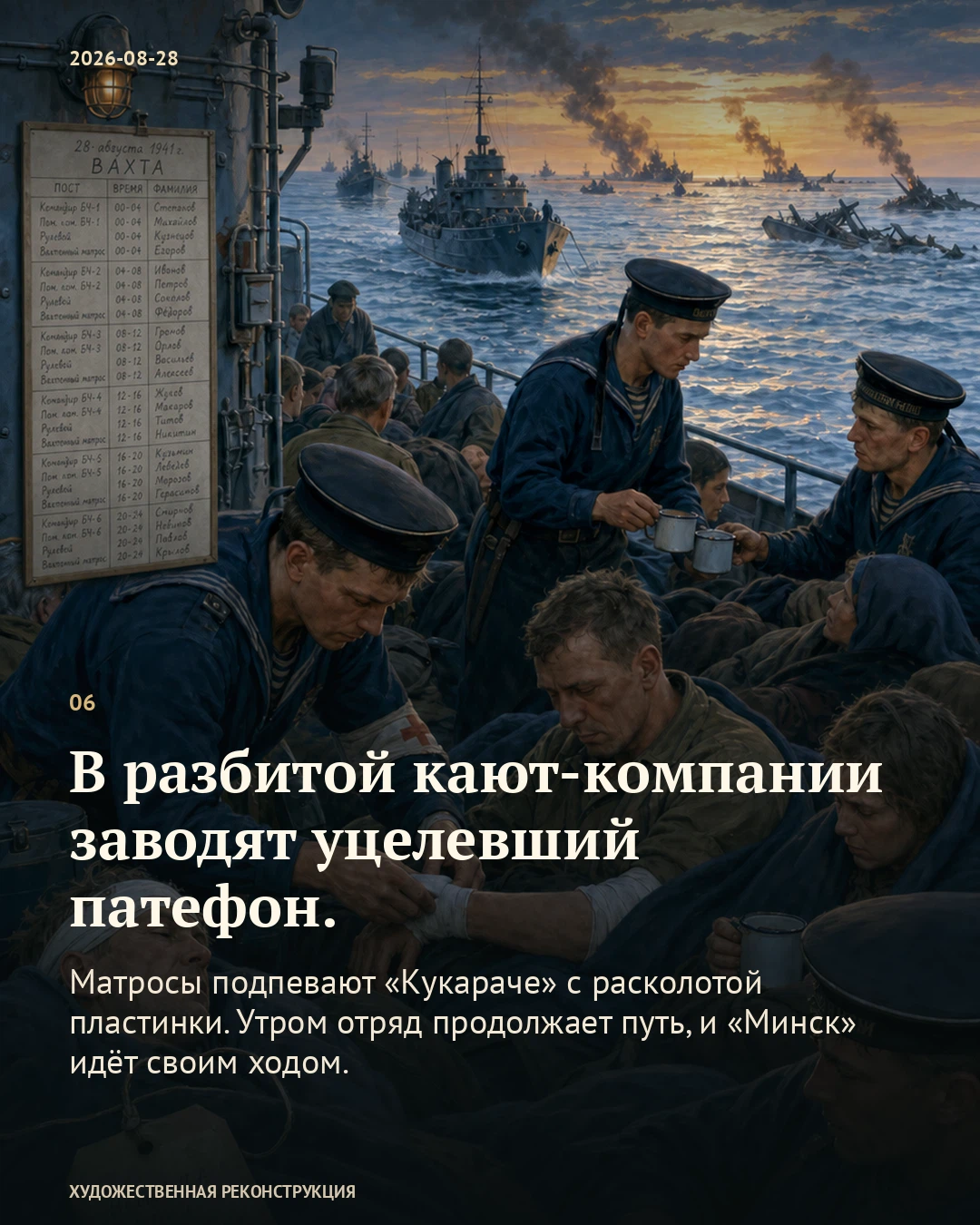 Иллюстрация к истории ««Минск» чинили среди плавающих мин», 28 августа 1941 года