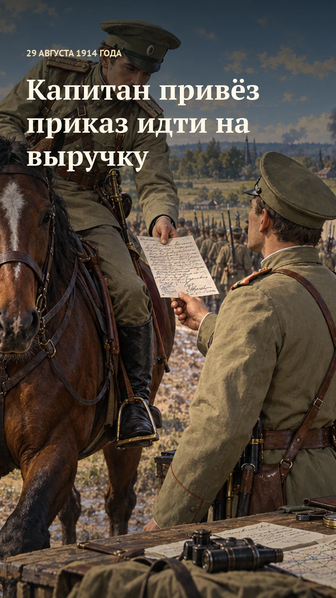 Вертикальная обложка видео «Капитан привёз приказ идти на выручку», 29 августа 1914 года