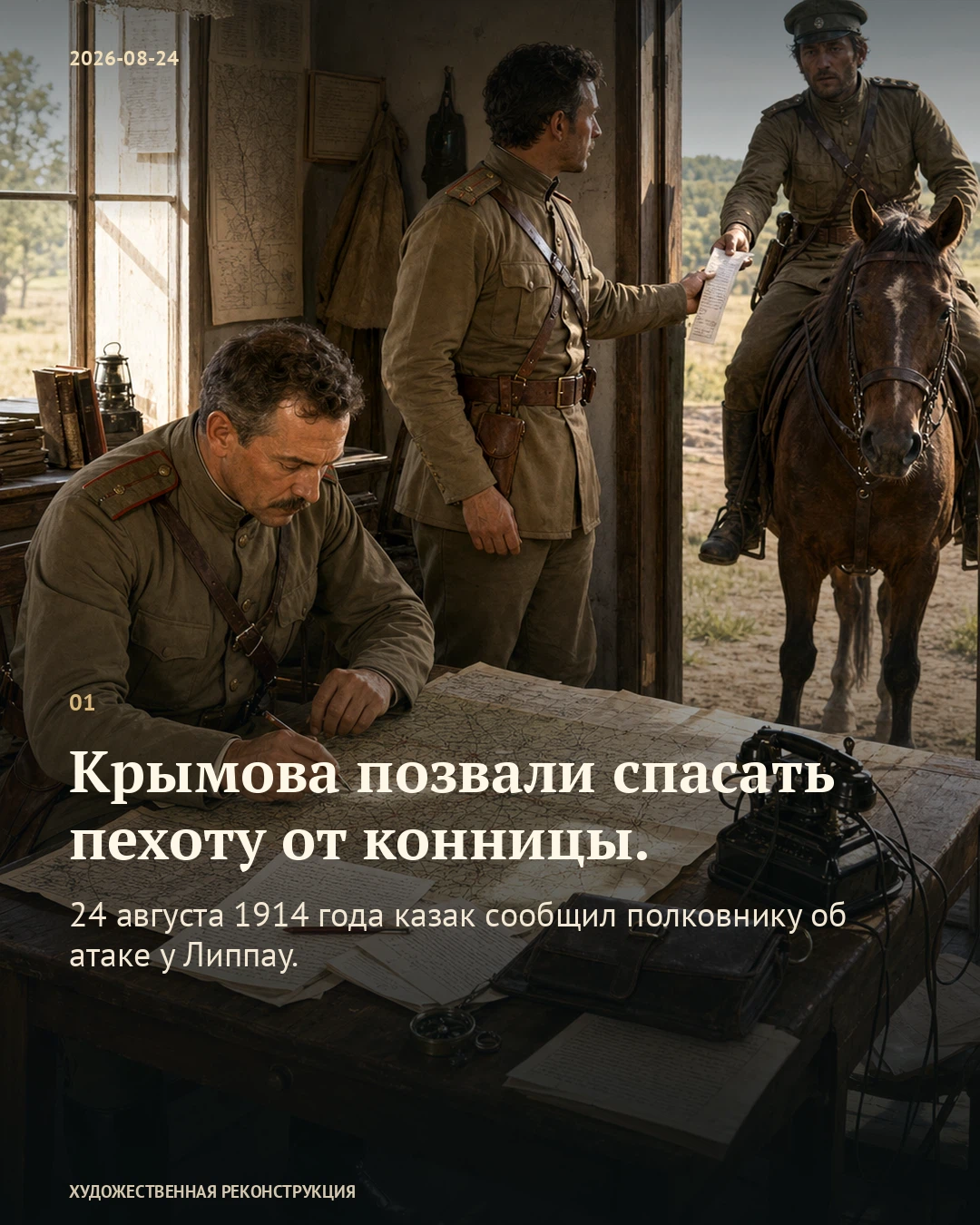 Иллюстрация к истории «Крымов приехал на помощь пехоте», 24 августа 1914 года