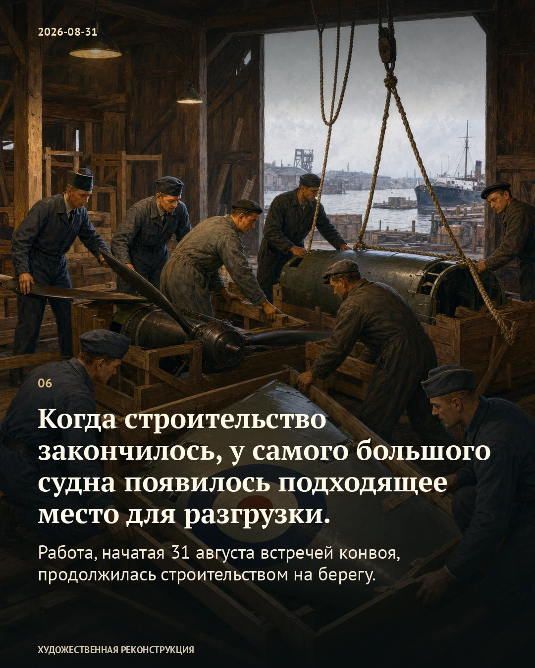 Иллюстрация к истории «Конвой дошёл. Причал пришлось достраивать», 31 августа 1941 года