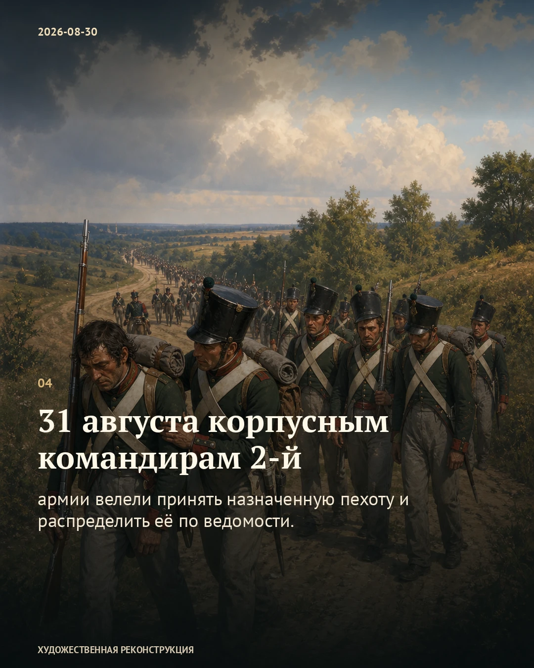 Иллюстрация к истории «Новым солдатам назначили старые полки», 30 августа 1812 года (18 августа по старому стилю)