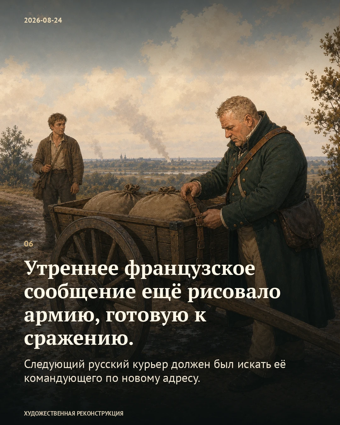 Иллюстрация к истории «Курьеров теперь направлять в Вязьму», 24 августа 1812 года (12 августа по старому стилю)