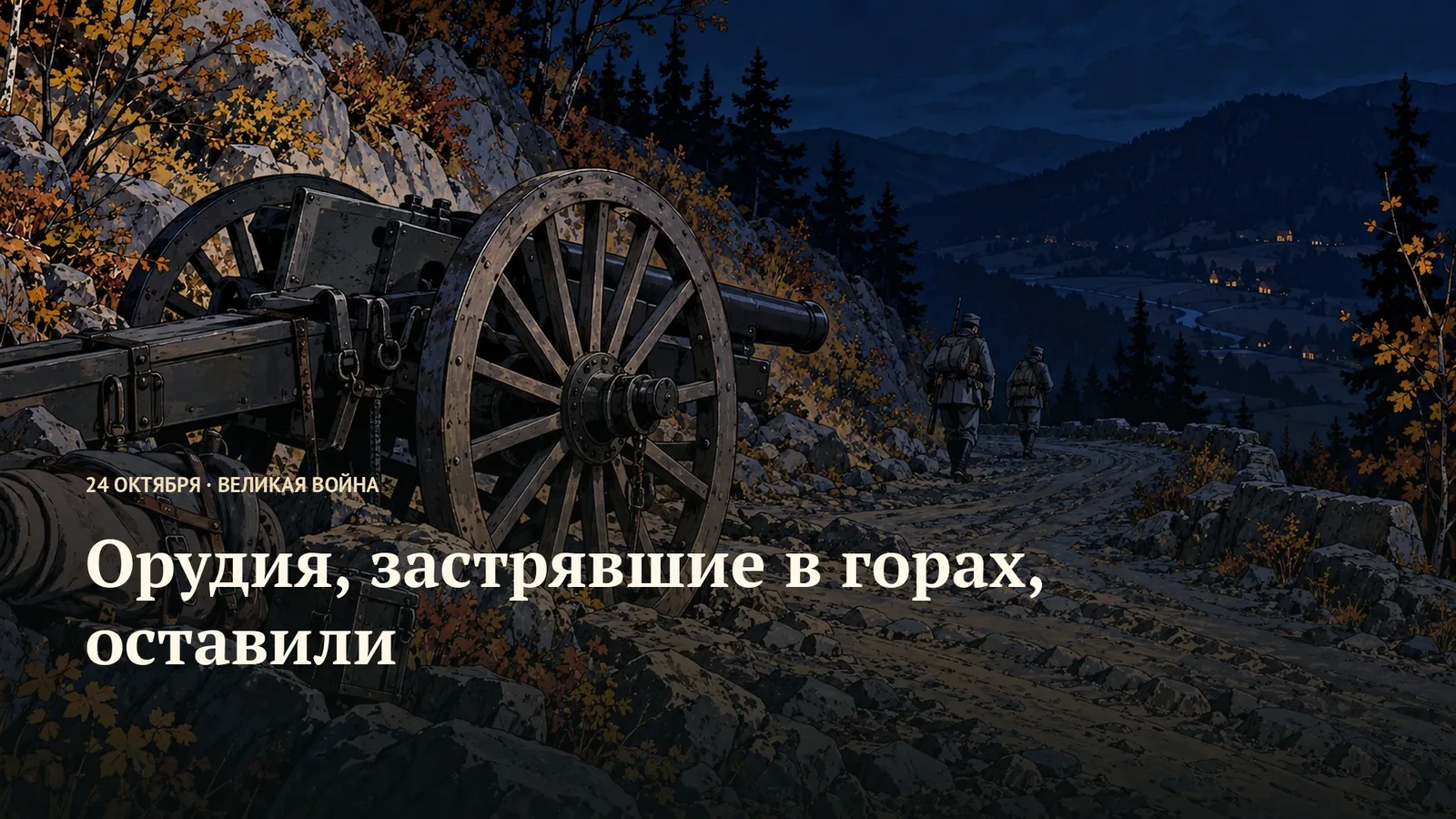 Орудия, застрявшие в горах, оставили