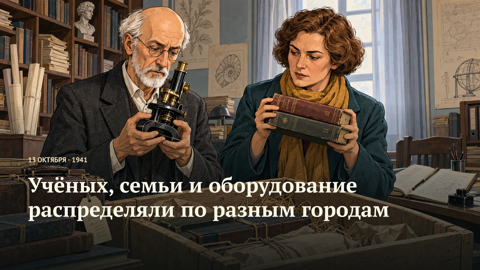 Учёных, семьи и оборудование распределяли по разным городам