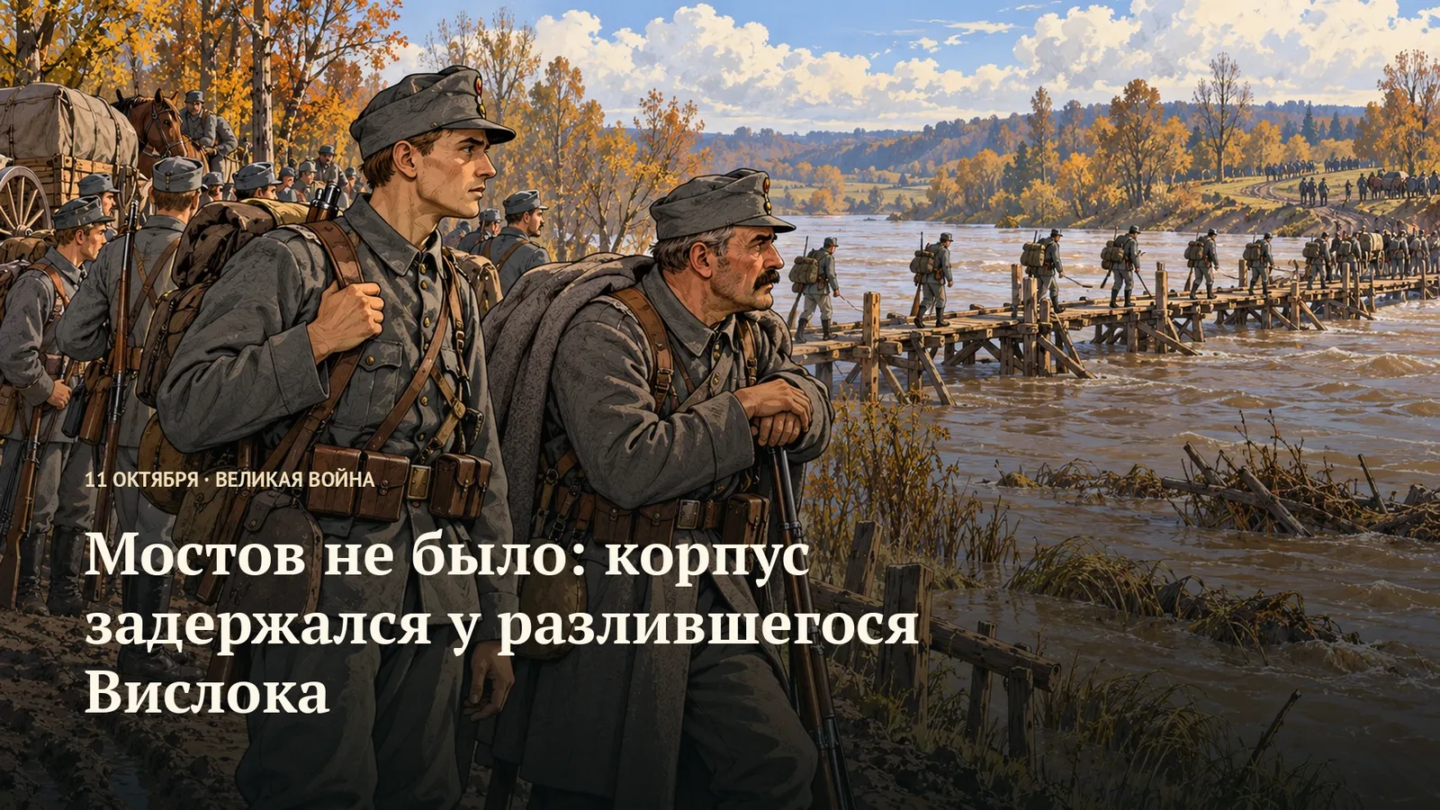 Мостов не было: корпус задержался у разлившегося Вислока