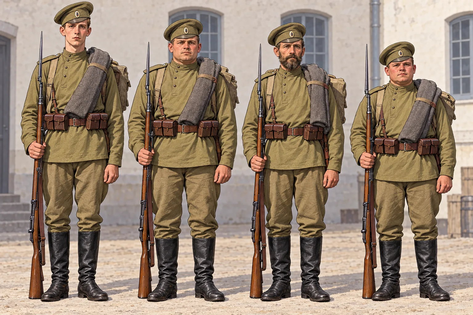 Лейб-гвардии Преображенский полк · бойцы в полный рост · 1914 год