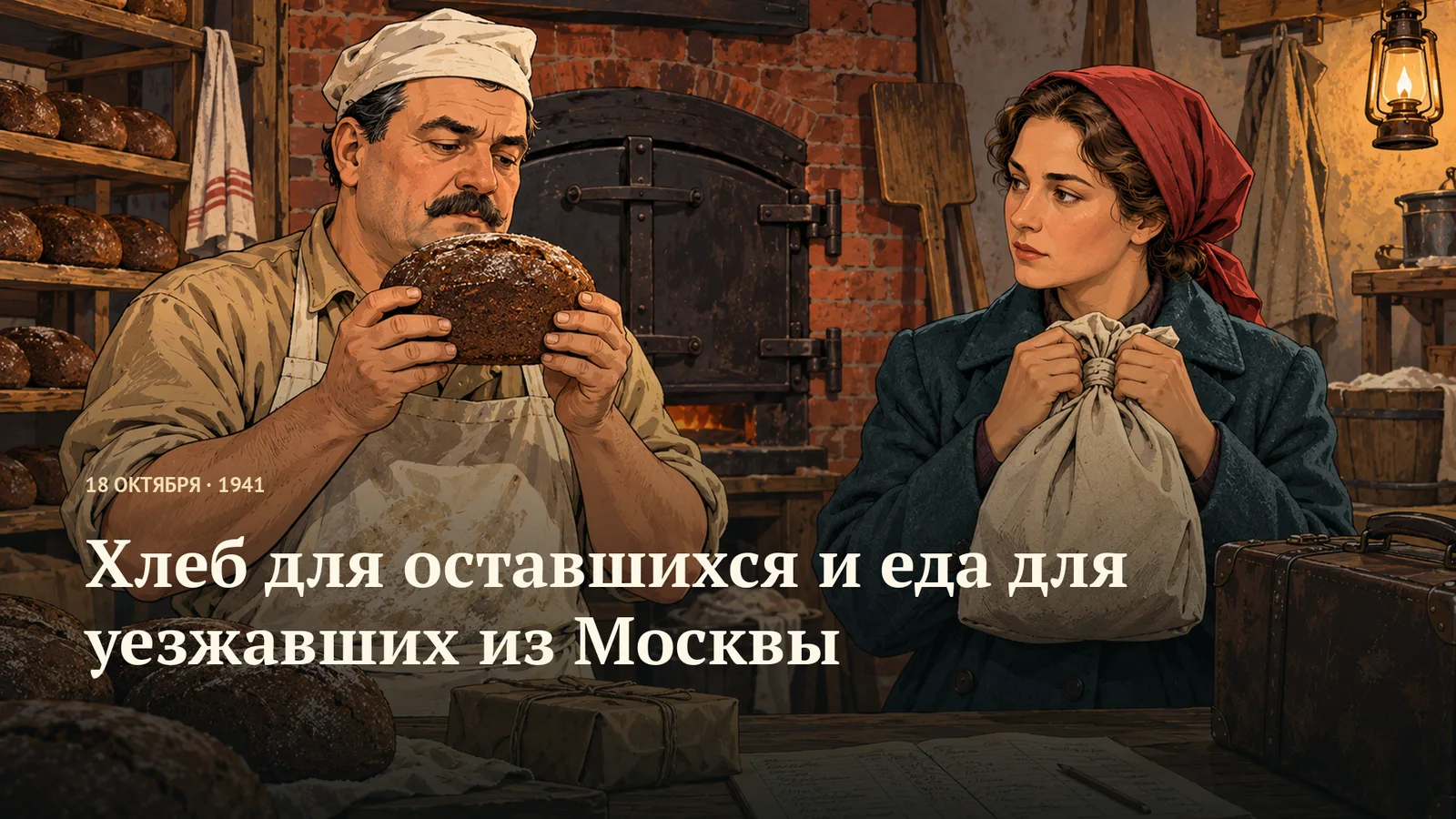 Хлеб для оставшихся и еда для уезжавших из Москвы