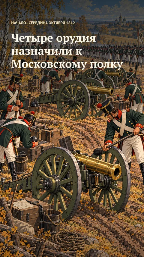 Четыре орудия назначили к Московскому полку