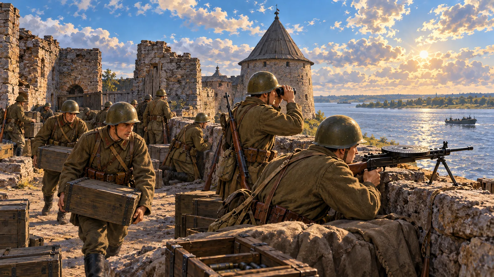 Следом начали формировать гарнизон