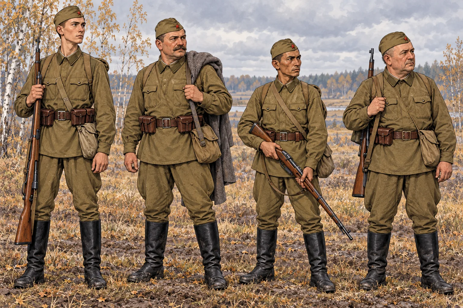 1311-й стрелковый полк · бойцы в полный рост · 1941 год