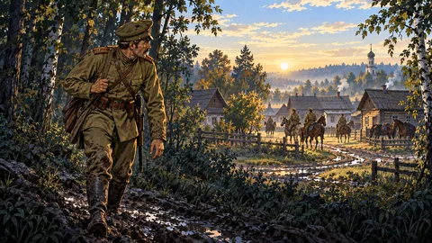 Иллюстрация к истории «Пешком с донесением».