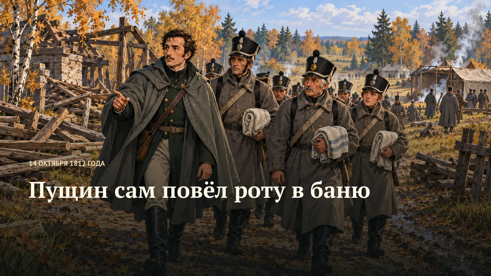 Пущин сам повёл роту в баню