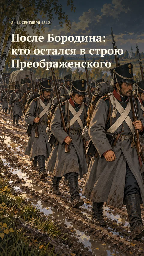 Вертикальная обложка о строе Преображенского полка