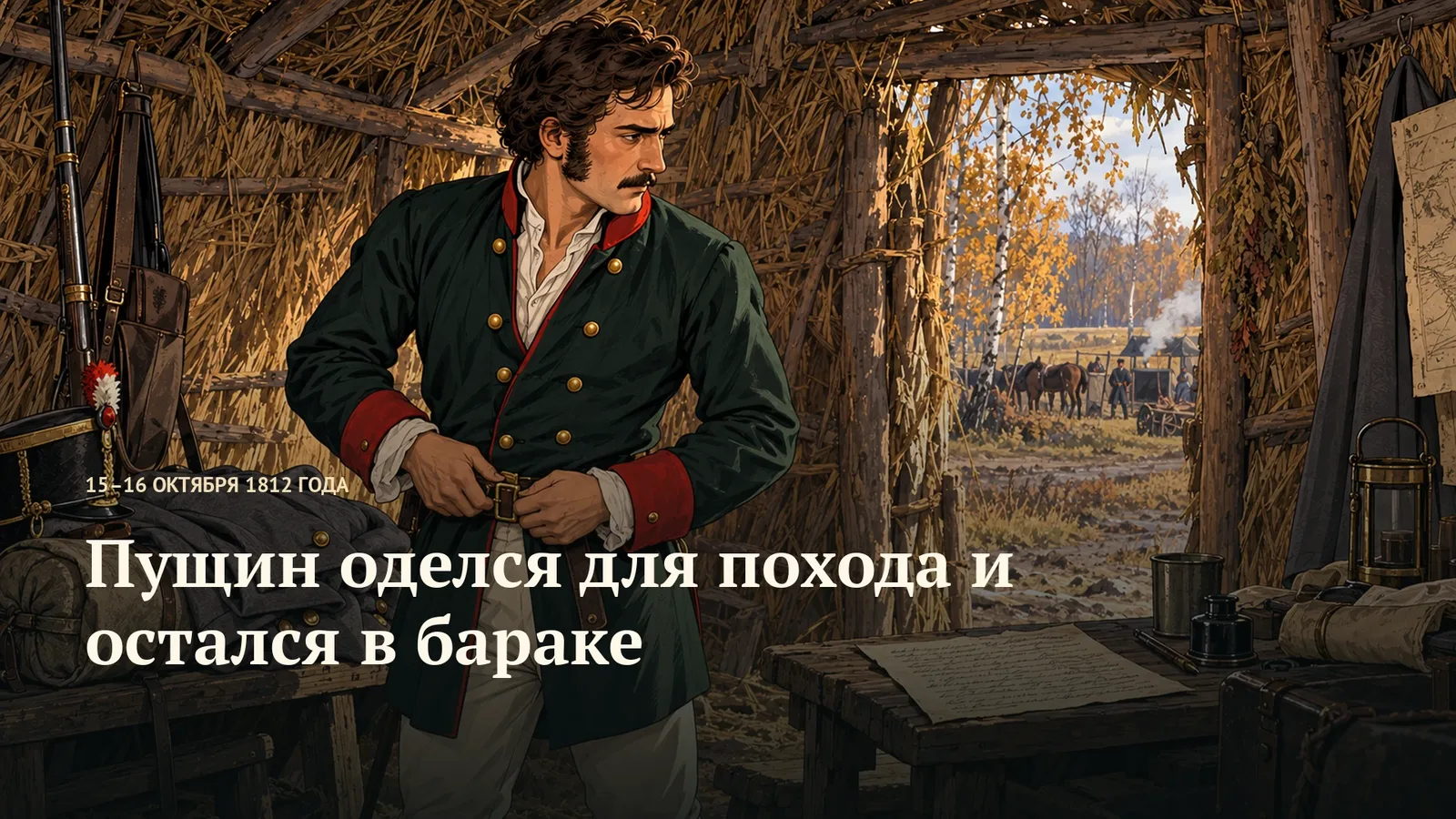 Пущин оделся для похода и остался в бараке