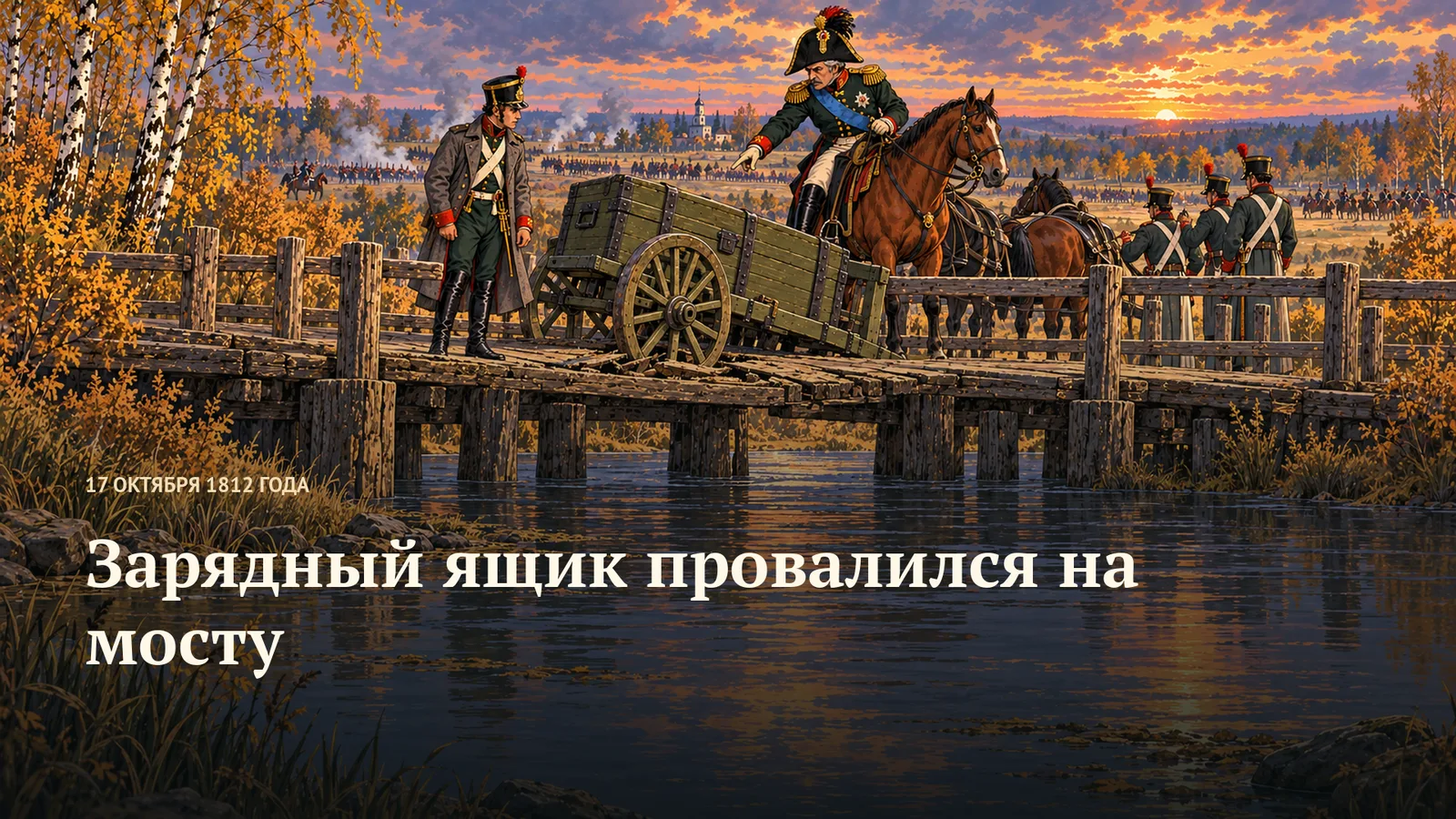 Зарядный ящик провалился на мосту