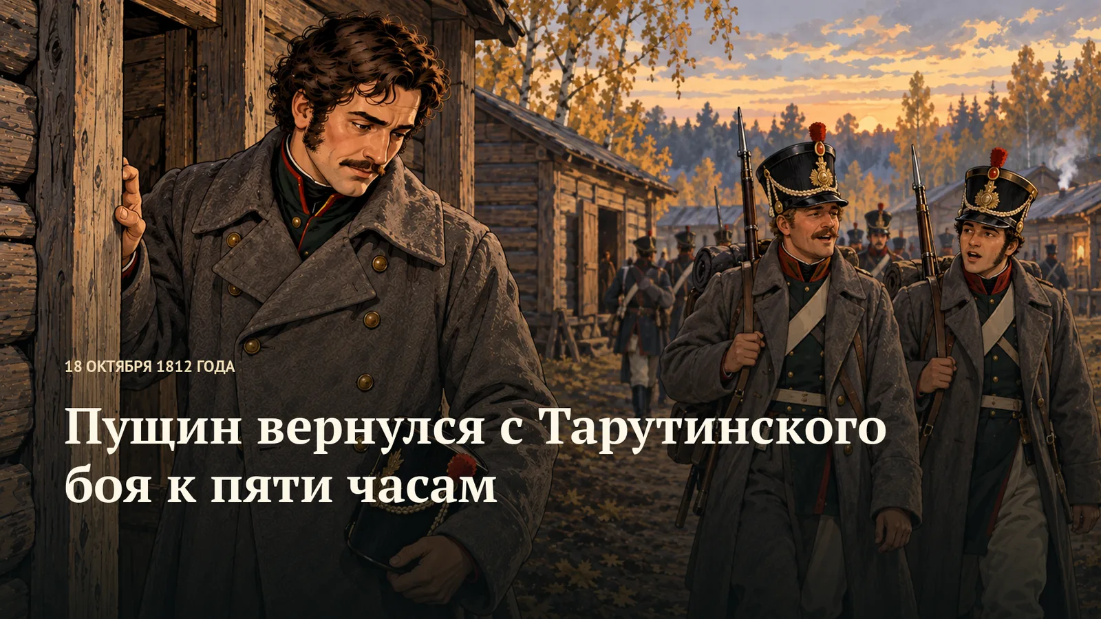 Пущин вернулся с Тарутинского боя к пяти часам