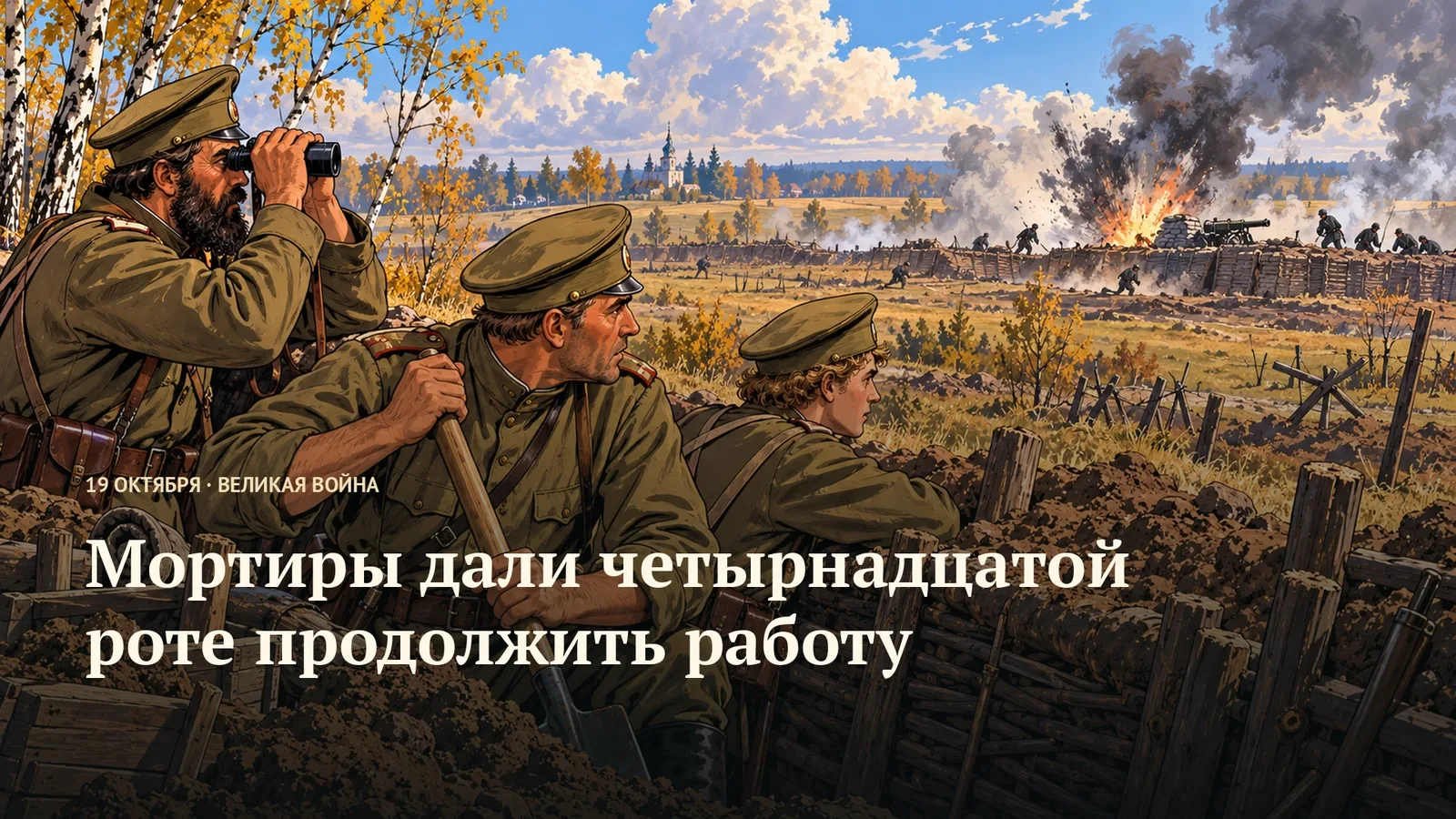 Мортиры дали четырнадцатой роте продолжить работу
