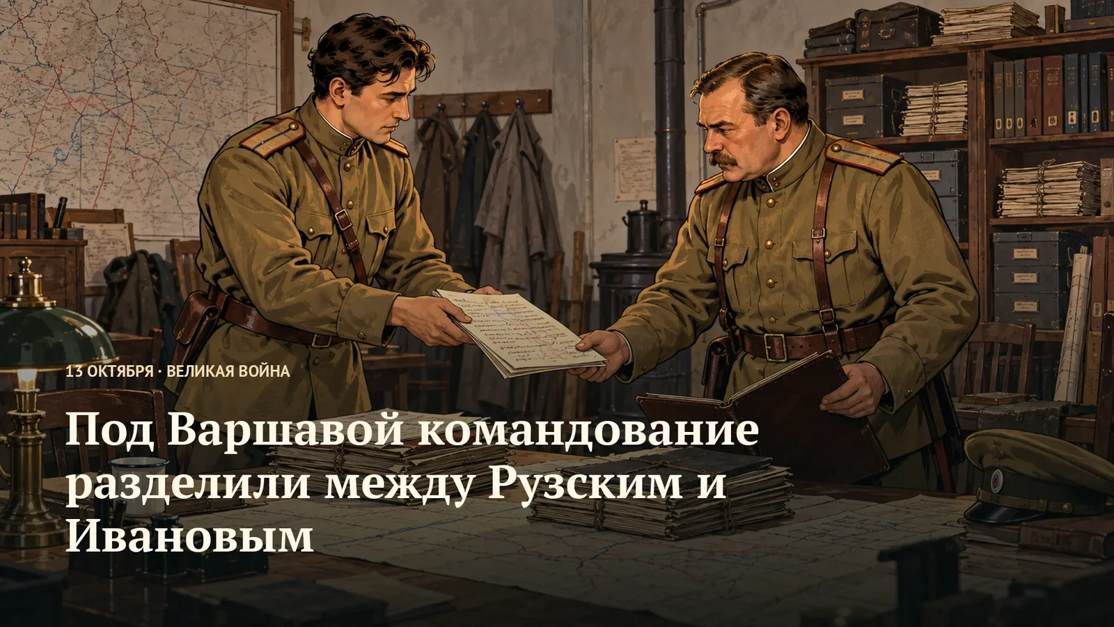 Под Варшавой командование разделили между Рузским и Ивановым