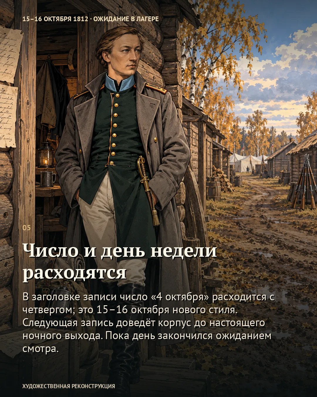 Пущин оделся для похода и остался в бараке · карточка 5