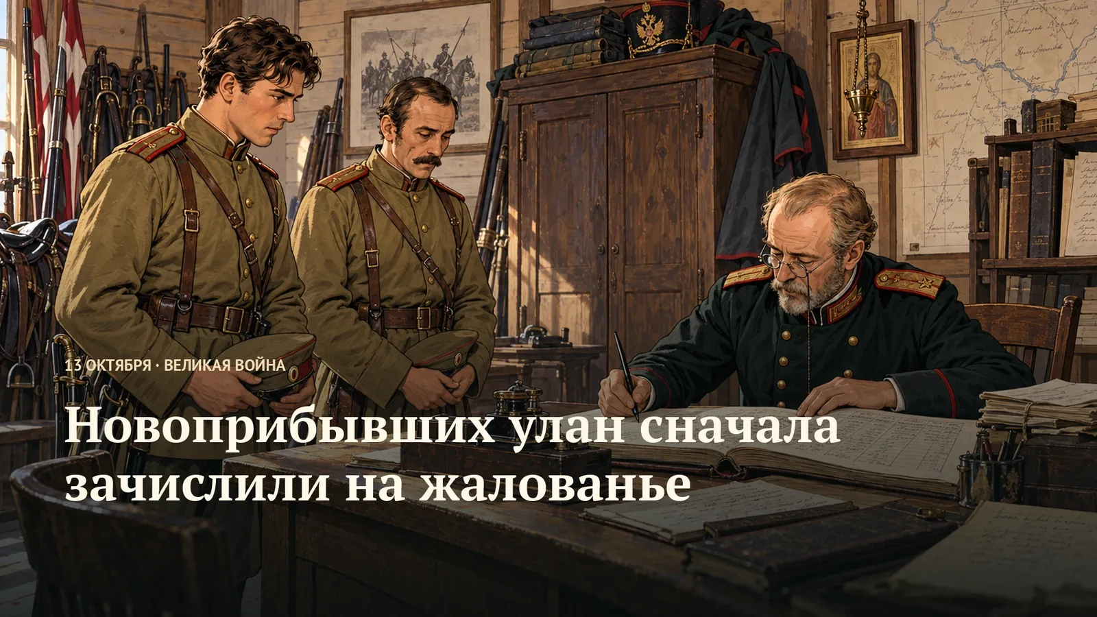 Новоприбывших улан сначала зачислили на жалованье