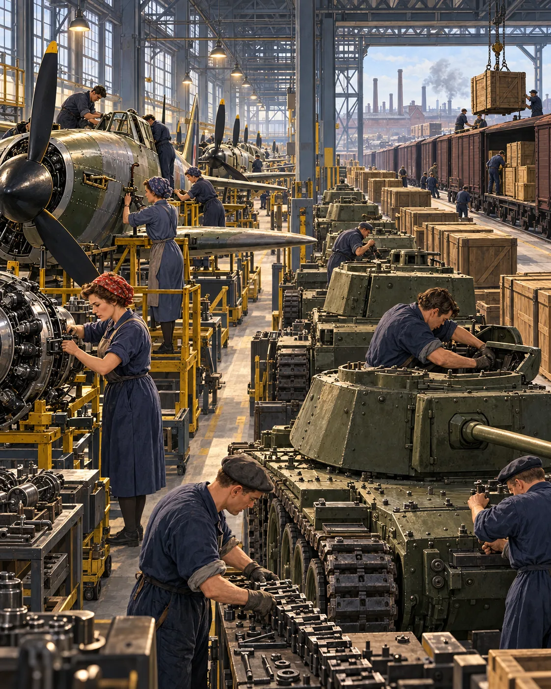 Британское производство самолётов и танков осенью 1941 года