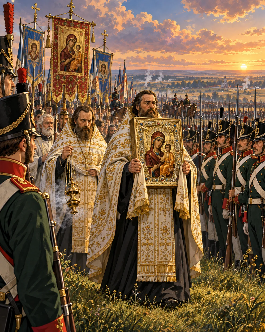 Икона перед строем