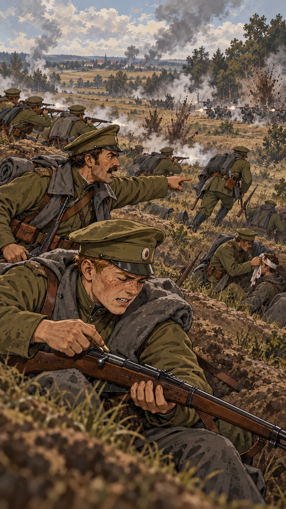 Люблинские бои начала сентября1914; анонимные участники, без утверждения личного действия Пономарёва.